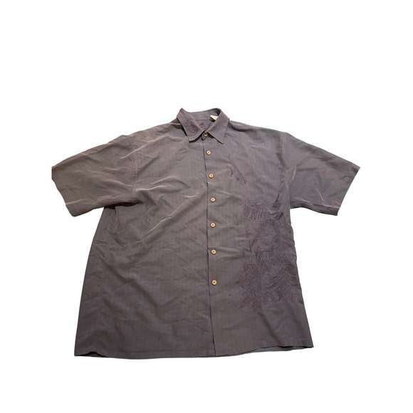 Bamboo Cay Other - Bamboo Cay Men's Short Sleeve Button Up Shirt Embroidered Musical Instruments L